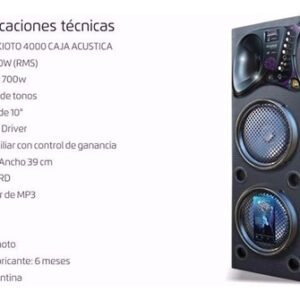 PARLANTE AMPLIFICADOR KIOTO 4000 LED