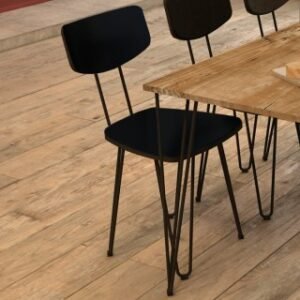 SILLA DIELFE BASE HIERRO INDUS NEGRO