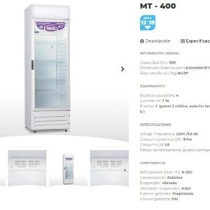 HELADERA EXHIBIDORA INELRO VERT MT400