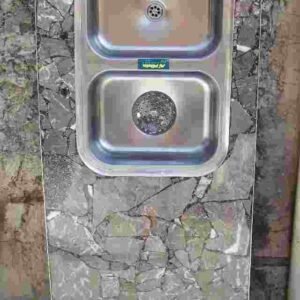 MESADA ONIX BLANCO 160 BACHA DOBLE