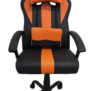SILLA GAMER DELOS NEGRA Y NARANJA