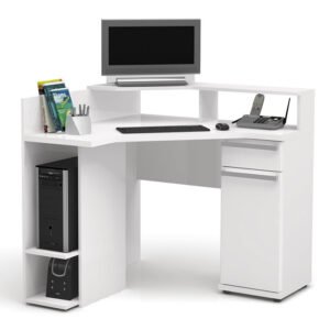 MESA PC ESQUINERA S975 BLANCO NEGRO