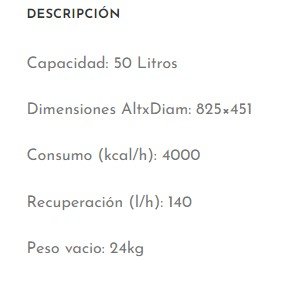 TERMOTANQUE SHERMAN 050LTS PIE