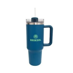 VASO COOL MUG 1200ML C/TAPA Y SORB VERDE