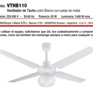 VENTILADOR LILIANA TECHO 4ASP VTHB110