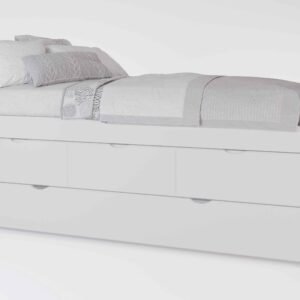 CAMA SUPERIOR 3 CAJONES+CARRO BLANCO