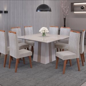 JGO COMEDOR VIERO RUBI 130X130 8LOTUS