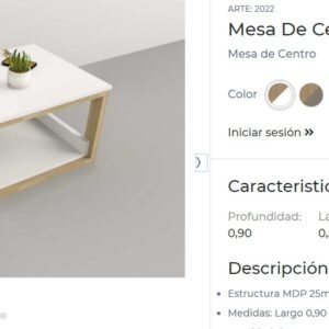 MESA DE CENTRO TABLES 0.90MT