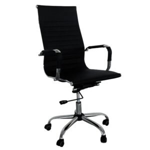 SILLON DE OFICINA RESPALDO ALTO NEGRO