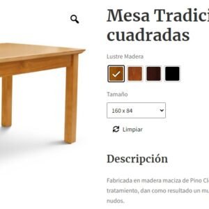 MESA PATRIA EXTEN 160A200 P/CUAD MIEL