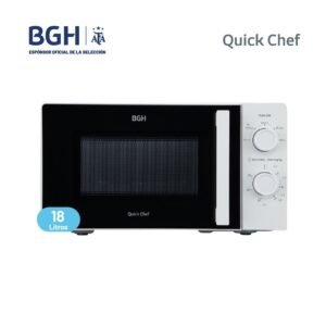 MICROONDAS BGH Q CHEF 18L BLANCO MECANIC