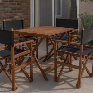 MESA PLEGABLE 080X080 LUSTRE CAOBA