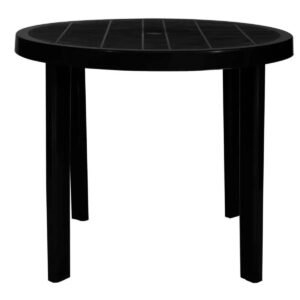 MESA PVC REDONDA GUINEA 90CM NEGRA