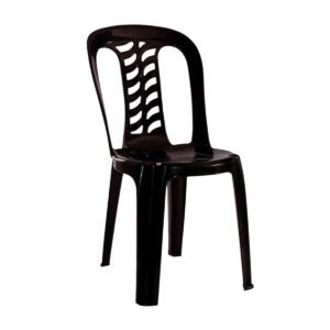 SILLA PVC BISTRO SIN APOYABR NEGRA