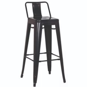 BANQUETA TOLIX C/RESPALDO 93CM NEGRO