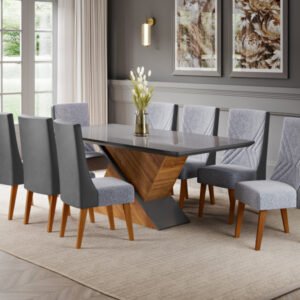 JGO COMEDOR VIERO GLAMOUR 200X90 8VENEZA