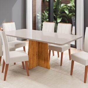 JGO COMEDOR VIERO MONTANA 120X80 4 BELLA