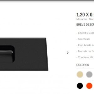 MESADA ACRIL DURAFORT 160x60 SIN ZOC.